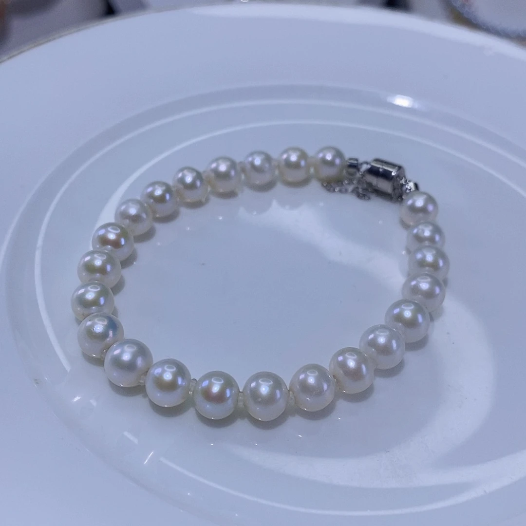 淡水珍珠手链银S925镶嵌
