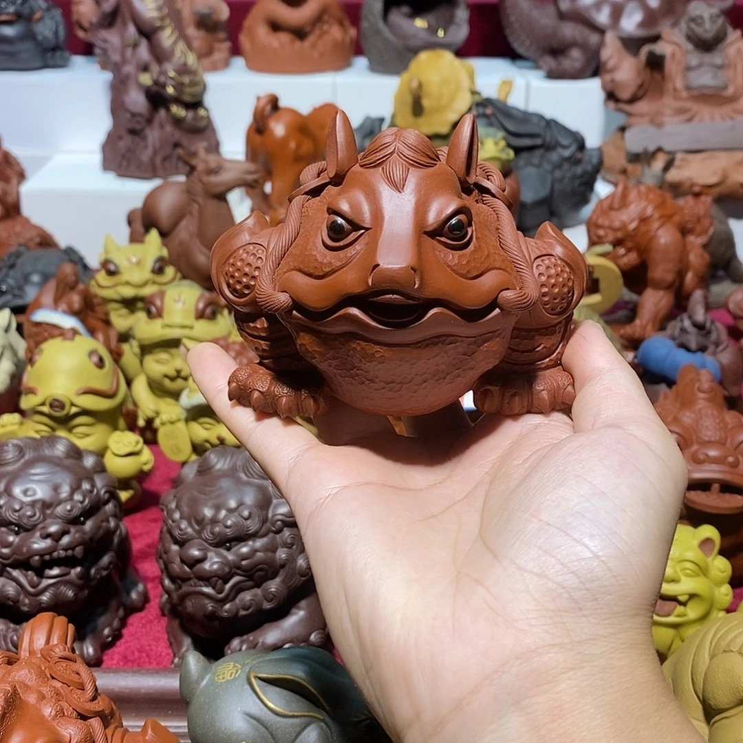 茶宠紫砂宜兴紫砂马蟾