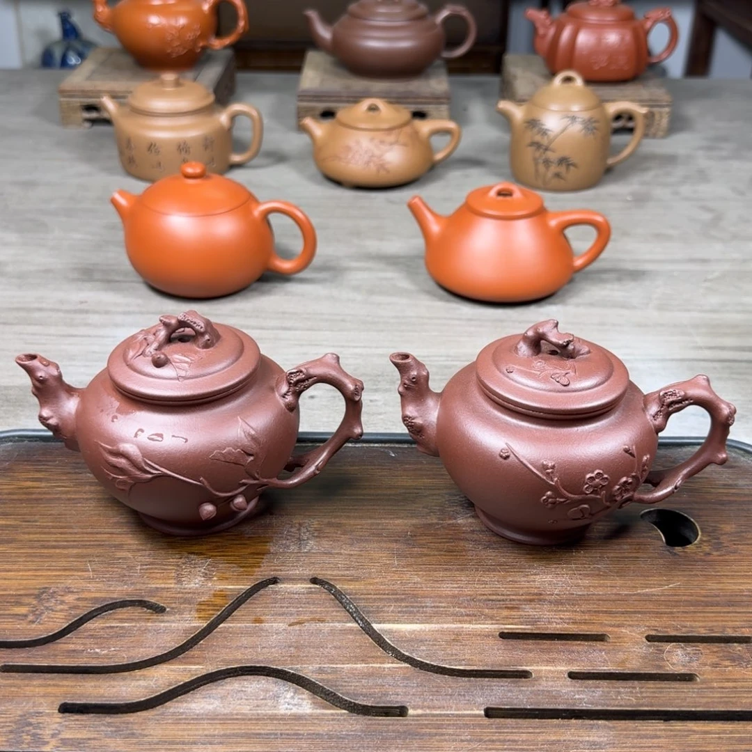 无***涯茶壶紫泥报春壶原矿呢料底槽清