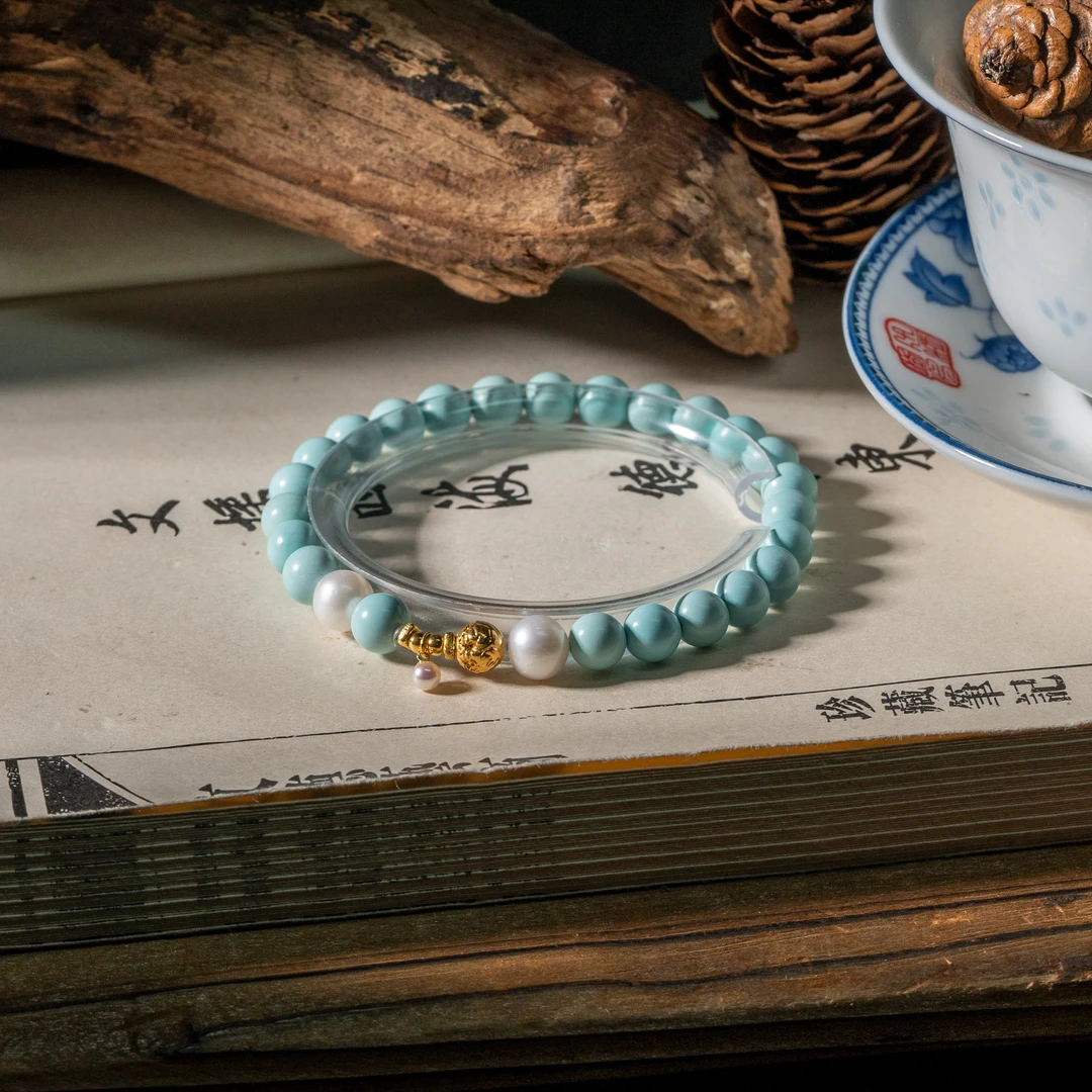 【世间臻宝】18K金绿松DIY手串/W246/多样性发一件/6mm+/3