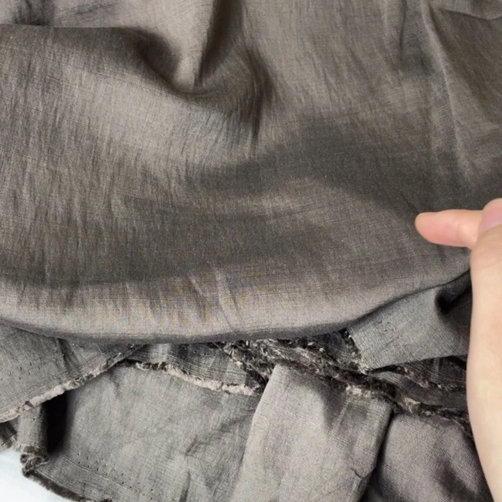 天丝（莱赛尔纤维）深咖棉麻2米