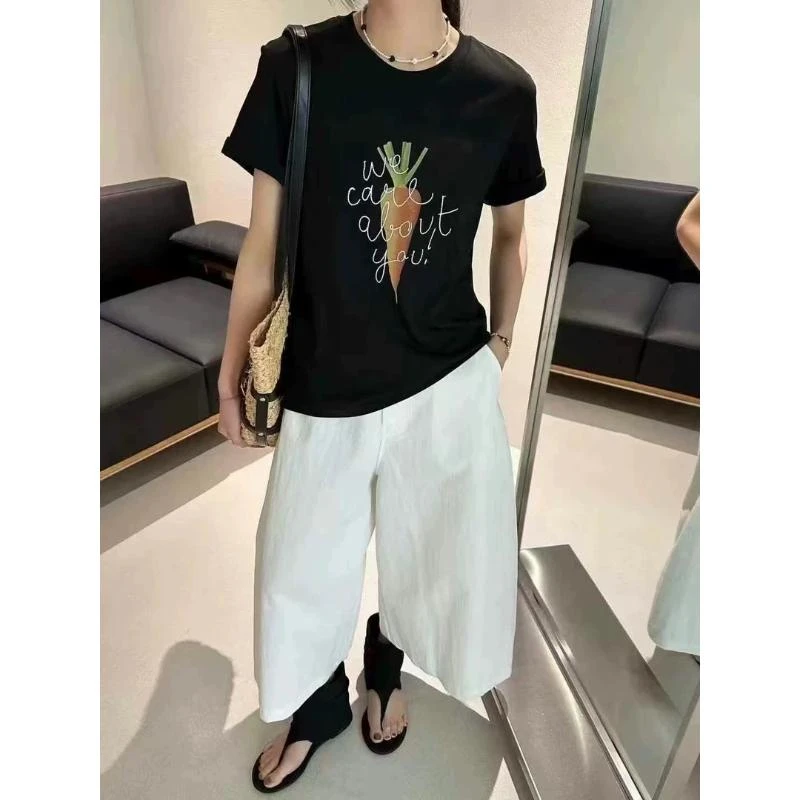 美美推荐87606新款卡通胡萝卜图案印花T恤衫