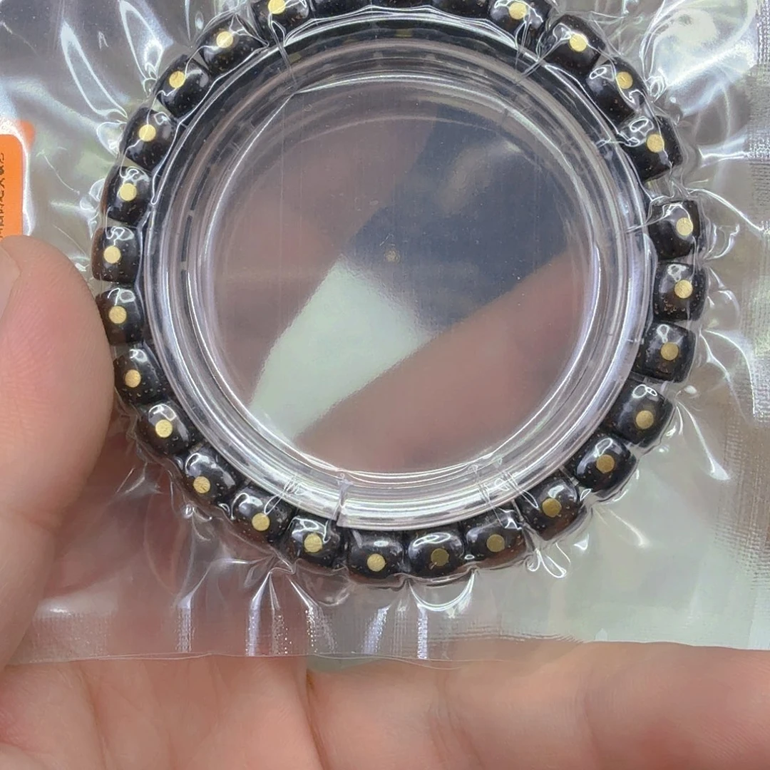 手串星月菩提12殿堂黑金星月菩提单圈8×7直切钉