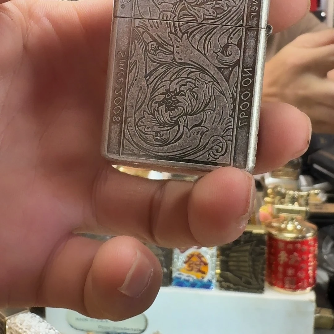 佐罗二代古银太阳花煤油打火机