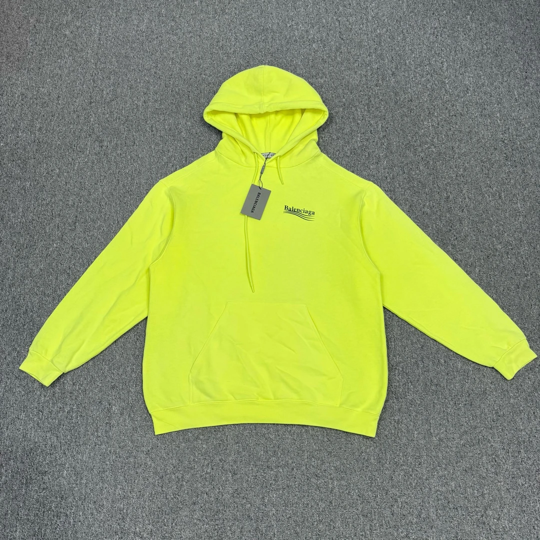 未使用 Balenciaga/巴黎世家 16775766海浪可乐字母连帽卫衣S码