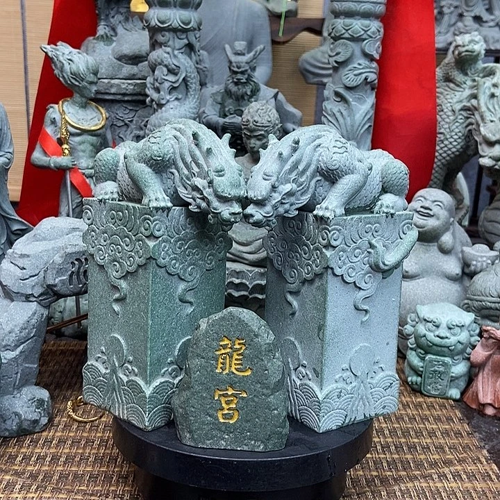 镇水兽一对 玄关摆件