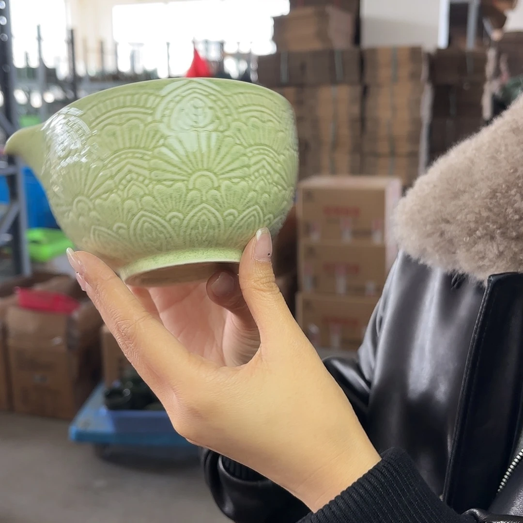 龙泉云间青瓷小米茶器