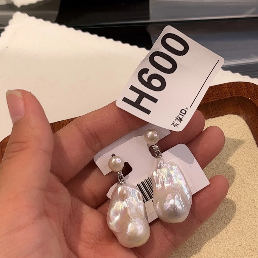 淡水珍珠耳饰合金