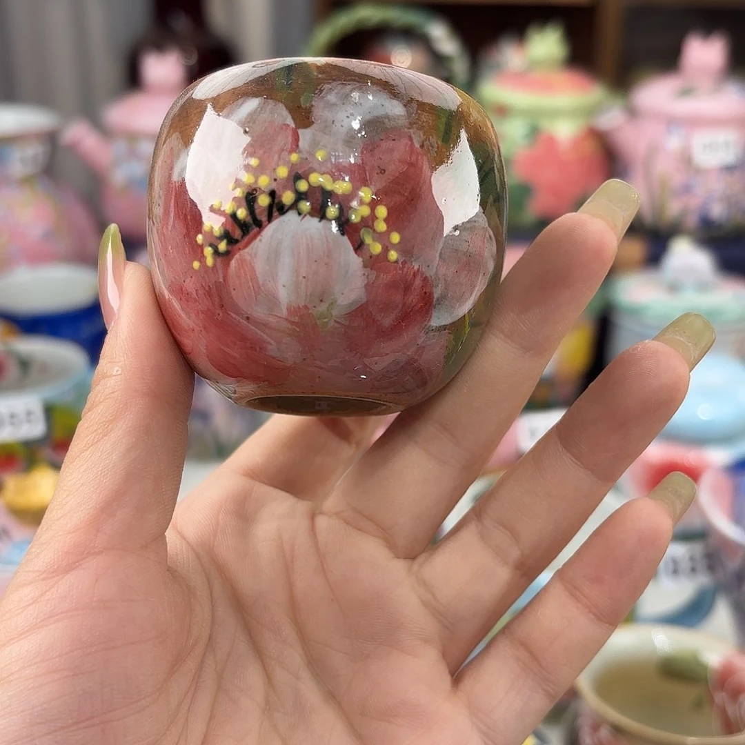 瓷片景德镇手绘高温釉下彩陶瓷茶具