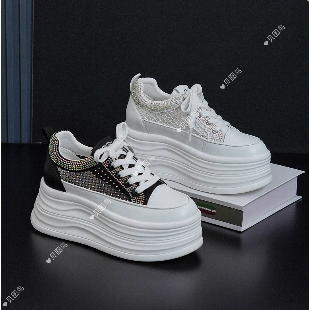 小白鞋女2025夏季新款厚底百搭休闲运动鞋韩版时尚网面透气鞋zlq