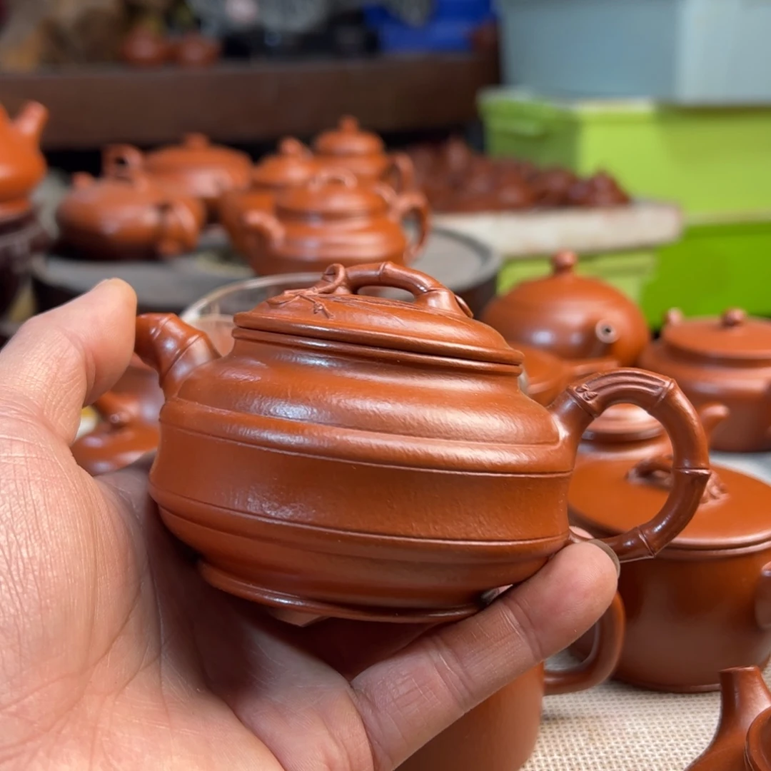 紫砂壶大*哥全手工制作竹鼓