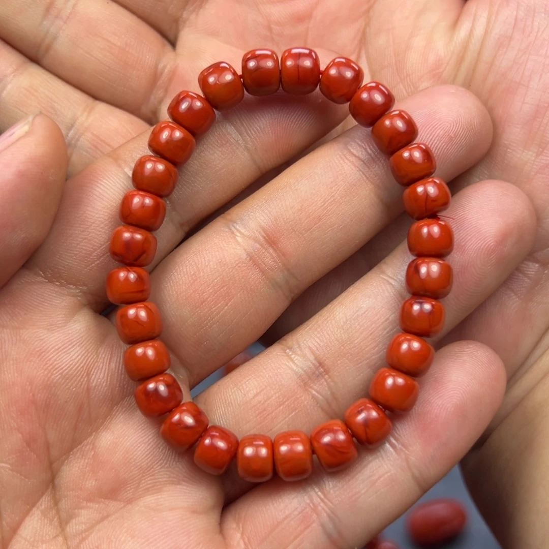 南红玛瑙火焰纹手串 7+未镶嵌首*。