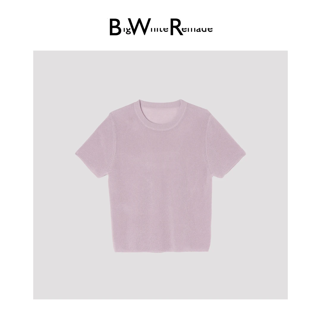 BIG WHITE REMADE“复苏呼吸”莱赛尔+亚麻休闲慵懒打底衫SS0460