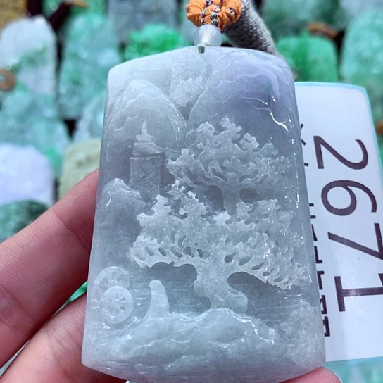 翡翠未镶嵌吊坠(不含链)