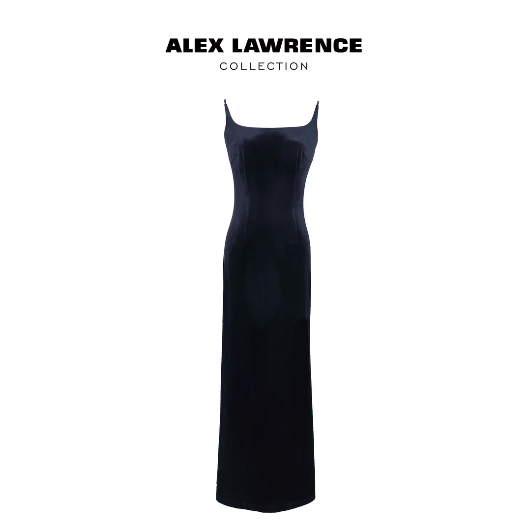 ALEXLAWRENCE/埃里克斯劳伦斯女士丝绒连衣裙2201128