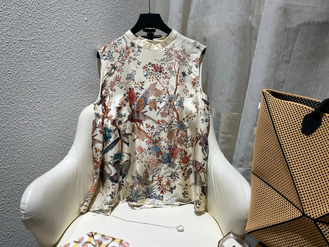 通勤风常规夏季潮牌女装新中式桑蚕丝上衣