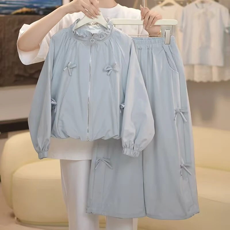 女童秋装套装2025新款洋气女孩儿童秋季休闲两件套韩版蝴蝶休闲