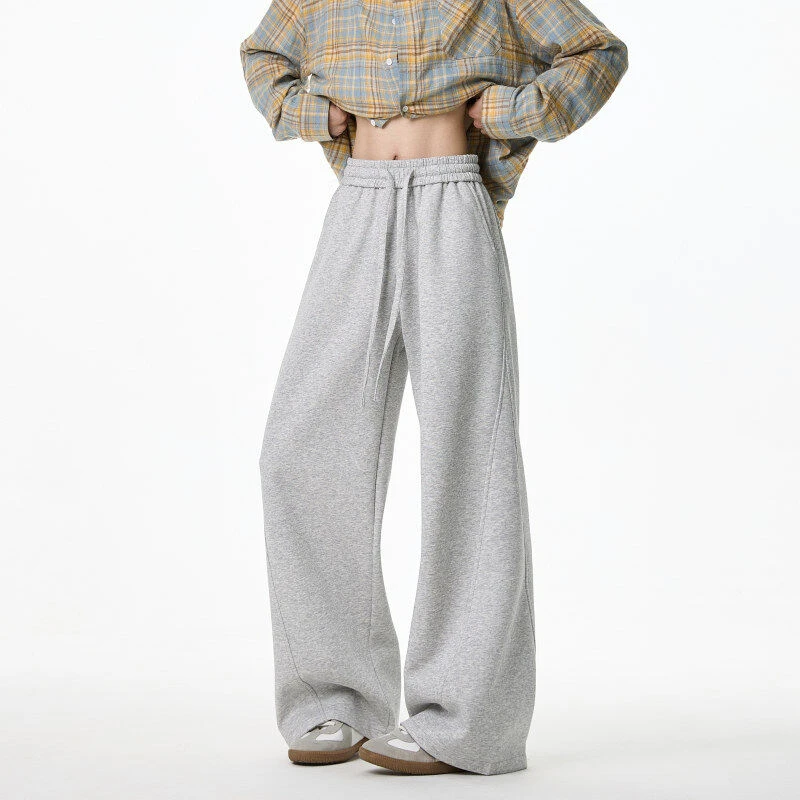 重磅弯刀休闲裤男春夏季新款宽松卫裤美式高街垂感直筒裤裤子