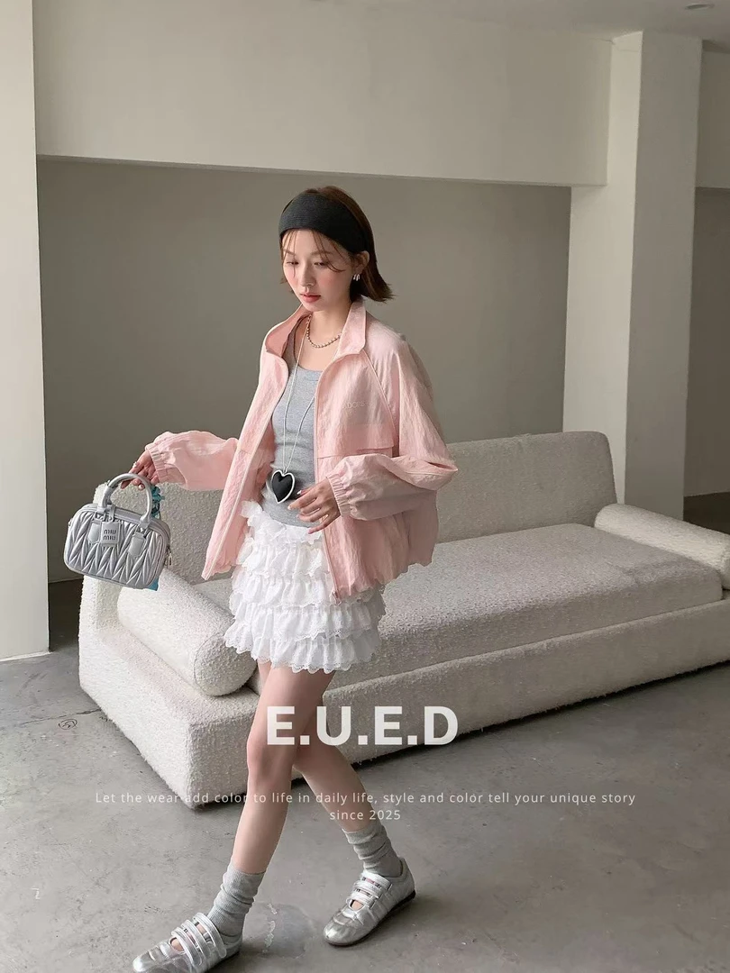 莱赛尔休闲风拼接薄款夏季外套613