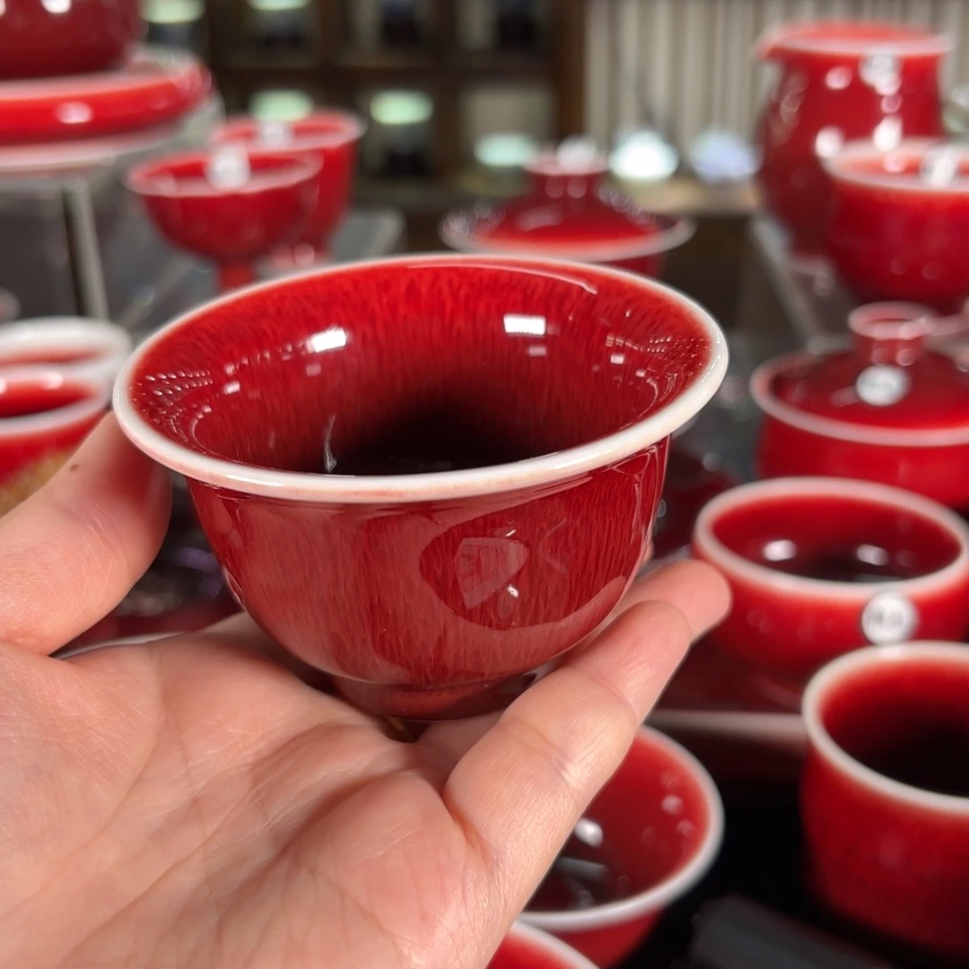 杯子景德镇原矿郎红杯