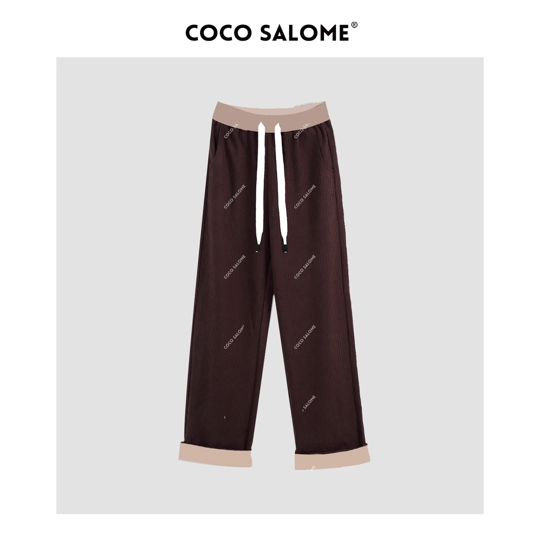COCO SALOME⑥【芳草地】秋冬女款宽松休闲时尚直筒长裤197S