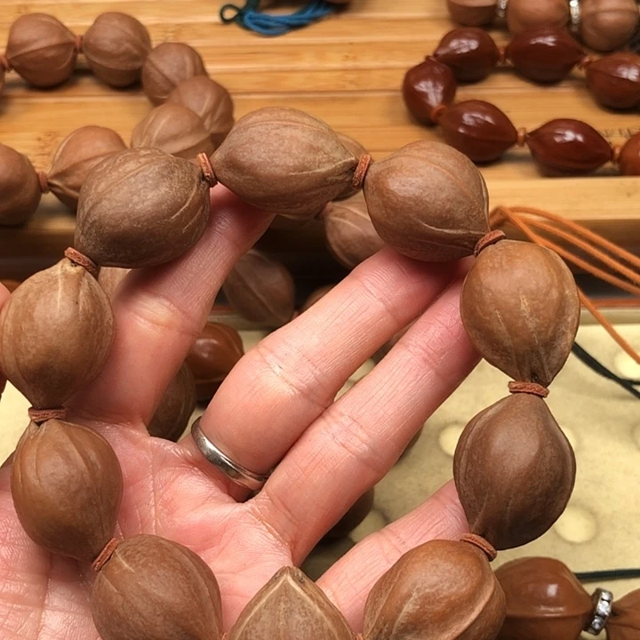 假***家橄榄核手串梅林铁核21 X27阴皮不退不换