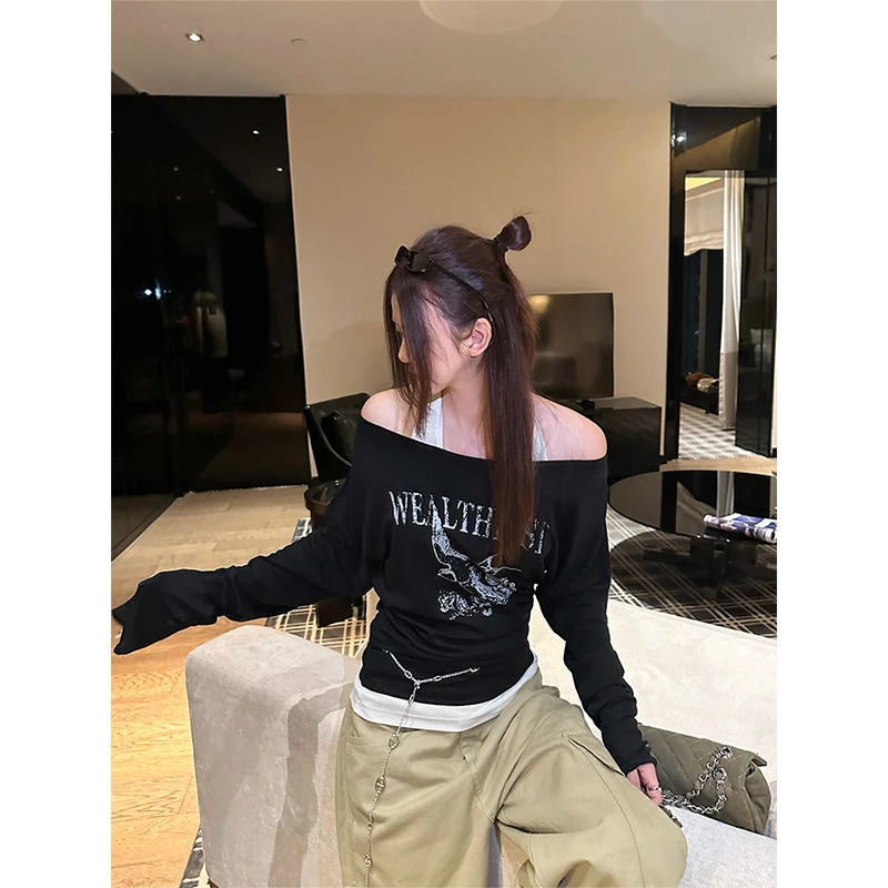 Littledry不油【9.23/20点-9.25/20点】【限时88折】露肩两件套T恤女
