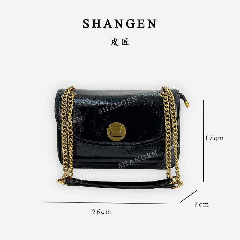 【尚恩CC】QYX-9625-1-黑色-轻奢时尚女士新款单肩斜挎包