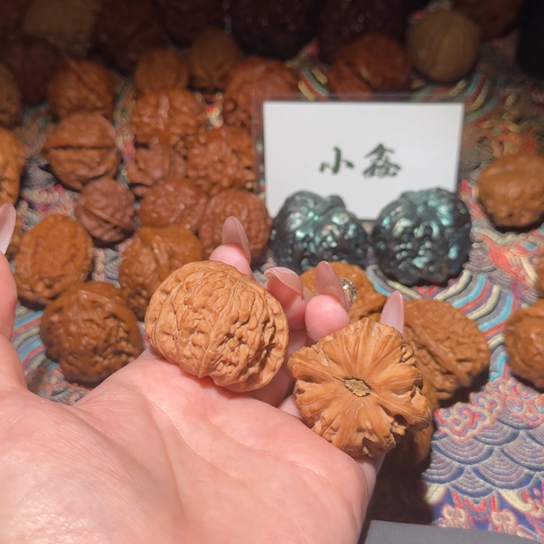 文玩核桃把件1663号42闷白闷白文玩核桃