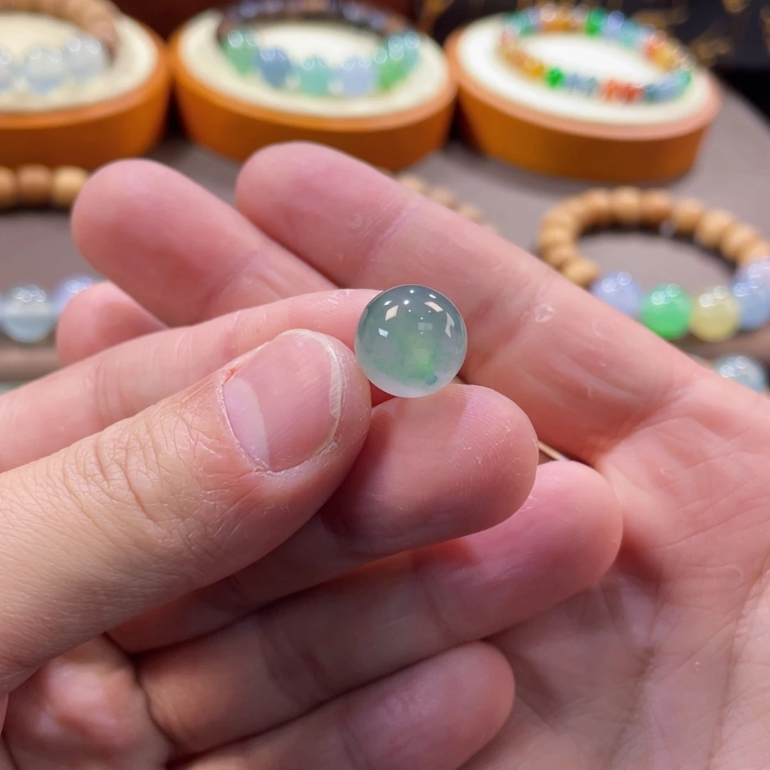 翡翠手链未镶嵌冰绿卡12