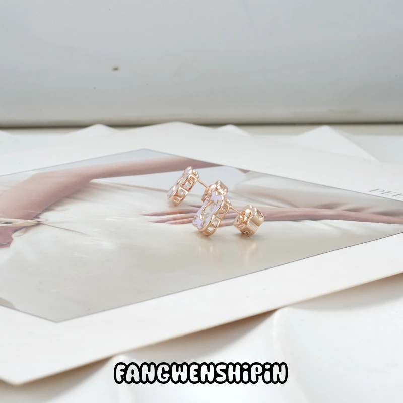 铜合金锆石耳饰 【镀K金】【925银针】耳环3881