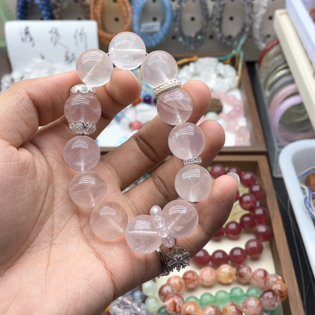 手链未镶嵌烟晶17.2咪粉水晶