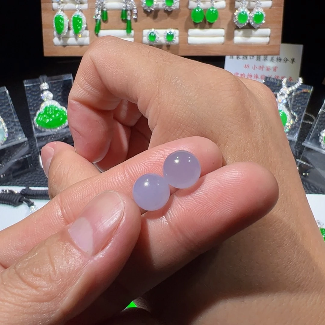 翡翠散珠福利冰紫罗兰珠子