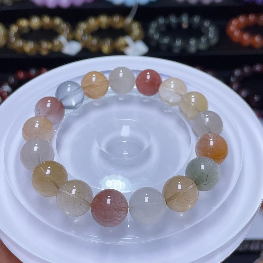 水晶手链未镶嵌兔毛12+n