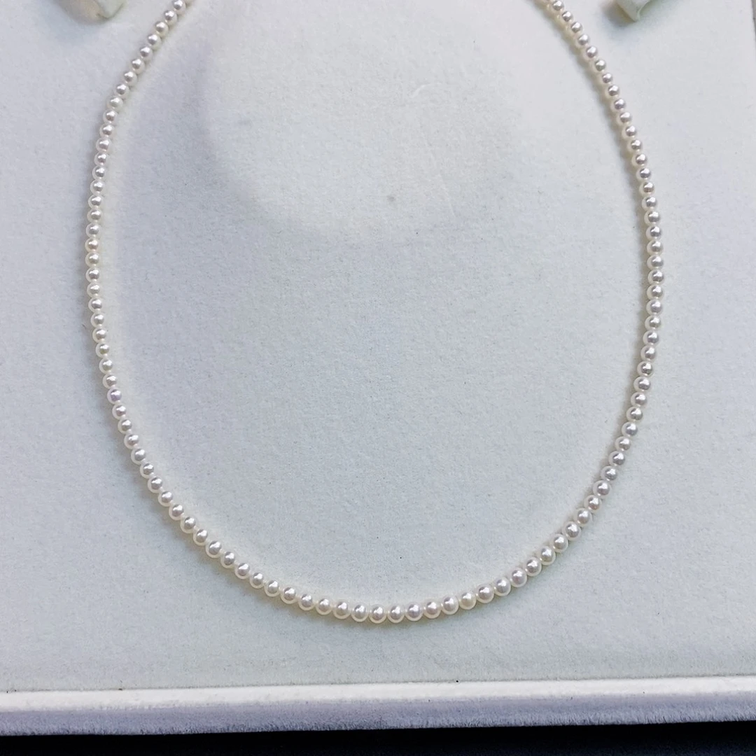 银S925镶嵌特价福利单8A+3-3.5正圆无瑕极光淡水珍珠