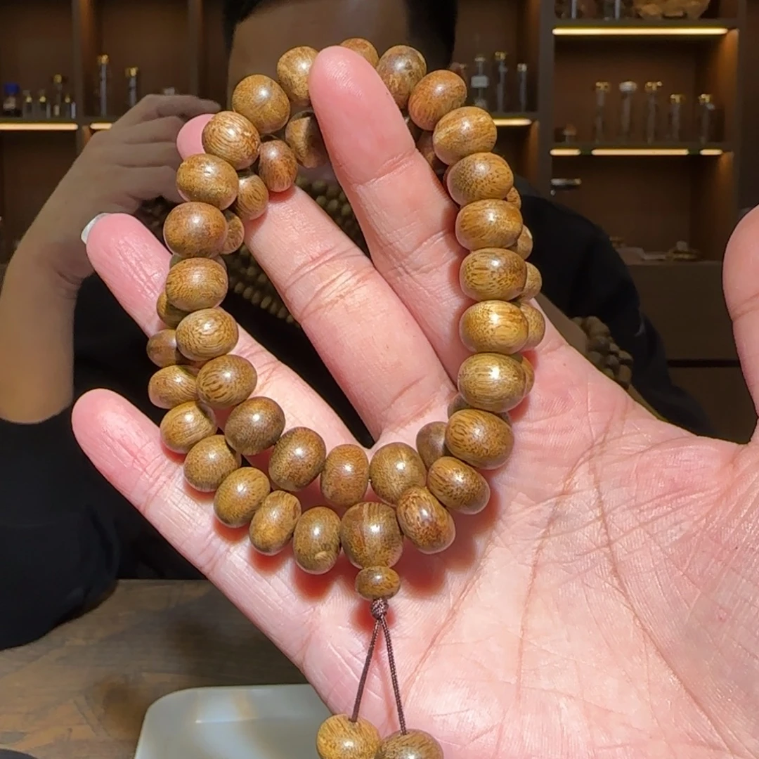 手串沉香双圈白奇算盘1.0/21g多样性发一条