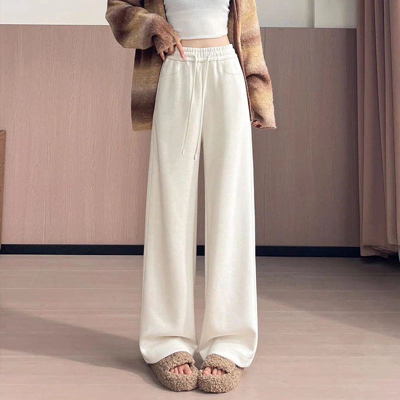 【羊毛+蚕丝】2025年秋冬爆款自发热直筒裤显腿长运动瑜伽裤9058