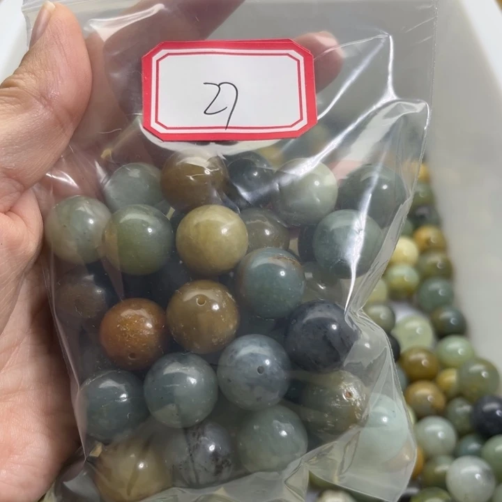 路***漫蛇纹石玉未镶嵌手链