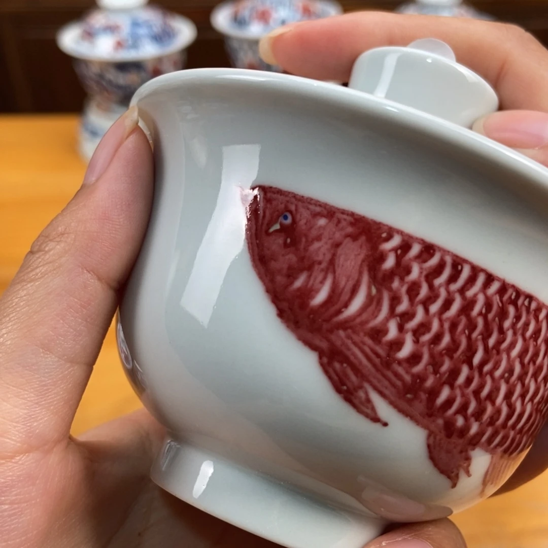 手绘现代茶具非古董