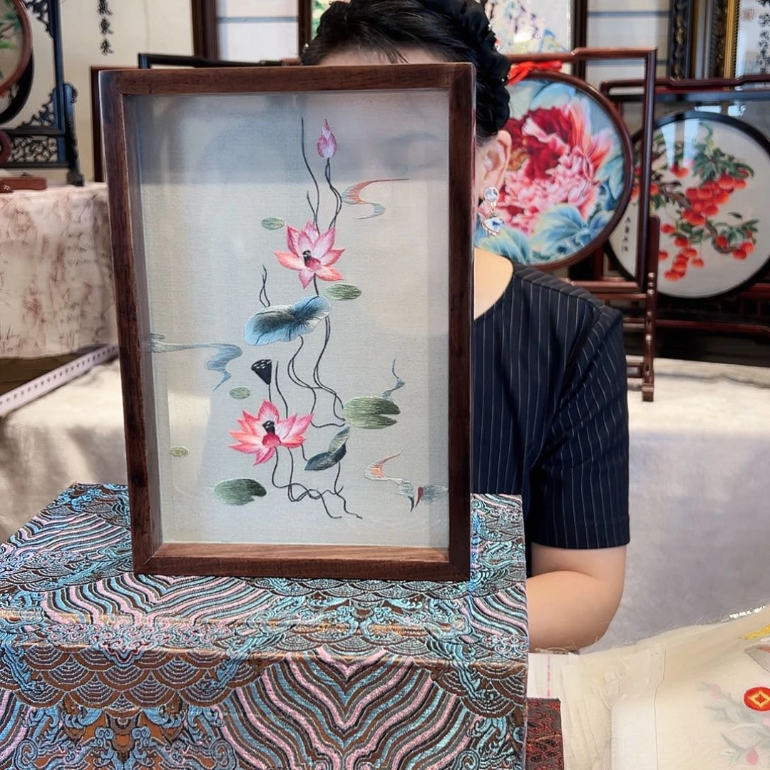 织绣苏绣摆台手工