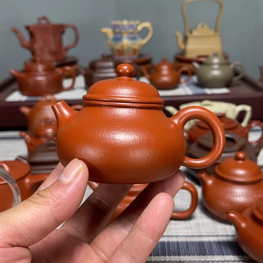 骚***师茶壶紫砂容天朱泥125cc