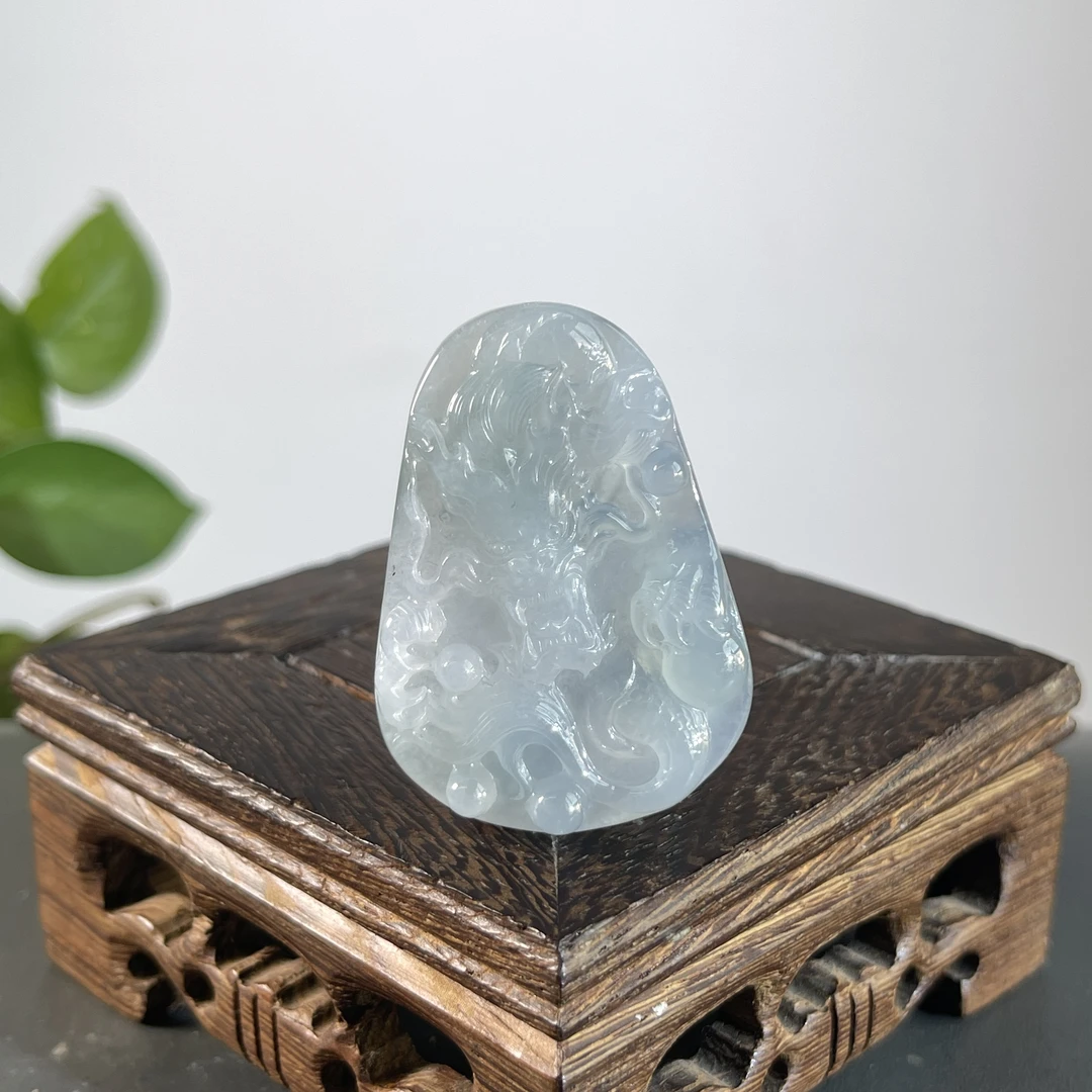 JTA04-112 天然缅甸A货翡翠 龙牌