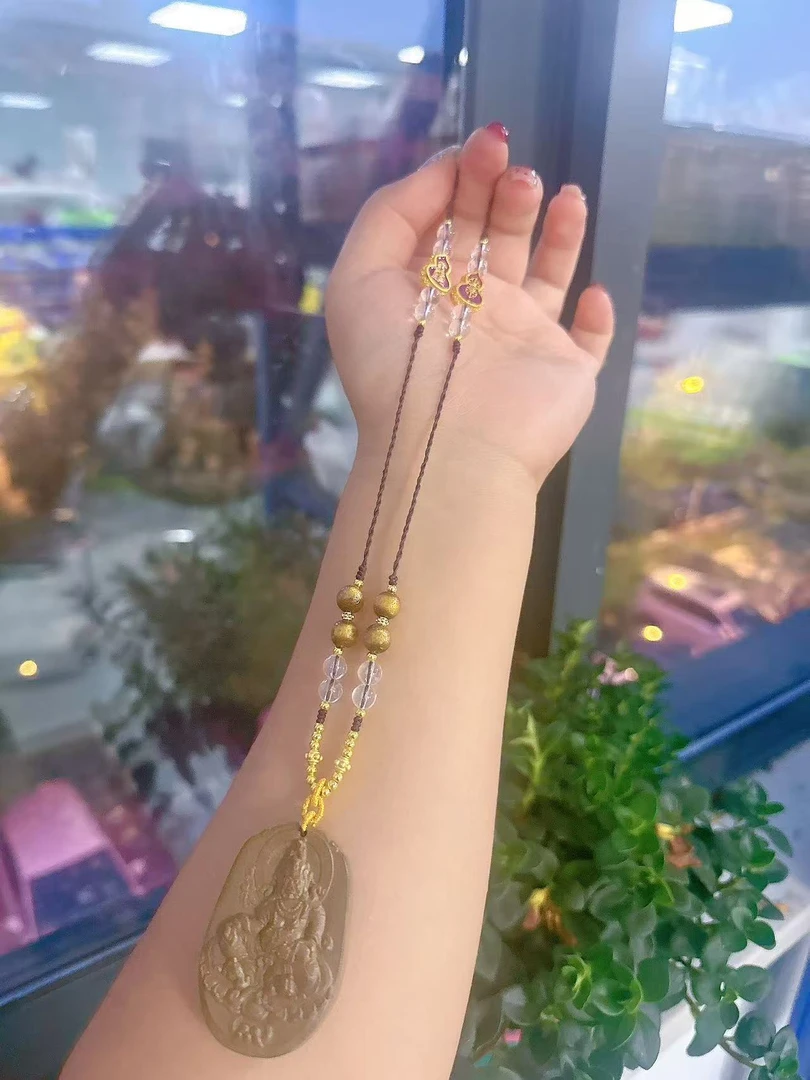 白茶合香【莹莹专属】天然黄财财合香珠吊坠M4755