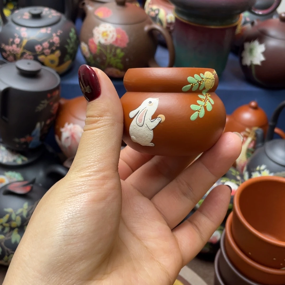 茶杯红泥紫砂主人杯60cc