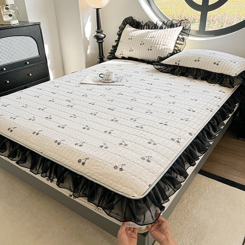 A类夹棉床笠单件加厚床罩席梦思床垫保护套宿舍防滑2025新款1.5