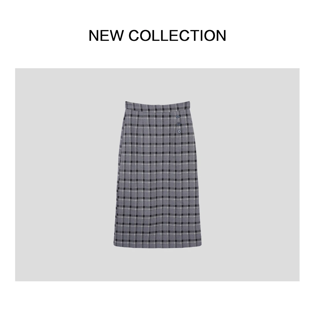 【小铃铛女装】新款复古风格纹半身裙 E1518002B