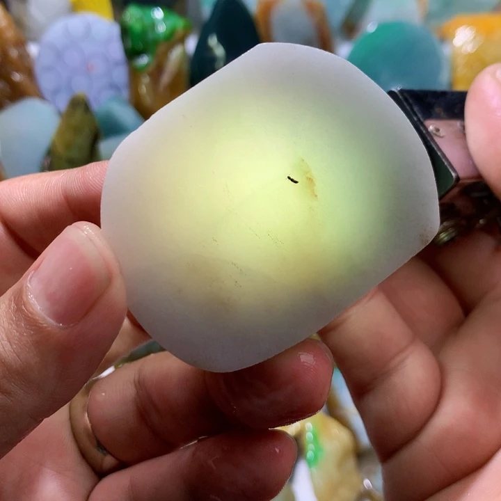 翡翠未镶嵌颈饰缅甸天然翡翠挂件片料牌子吊坠