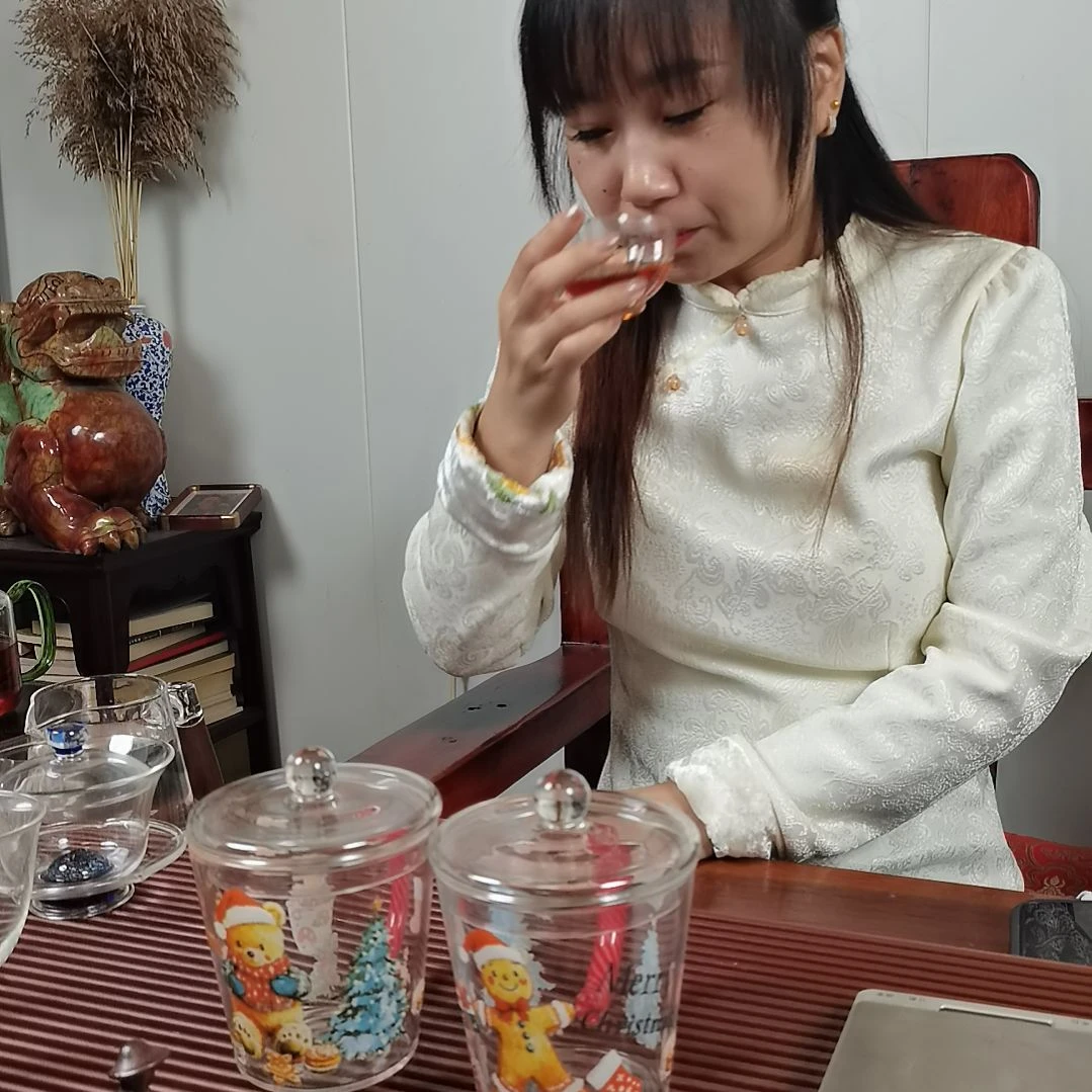 手柄款高硼硅玻璃圣诞暖暖杯两支带盖