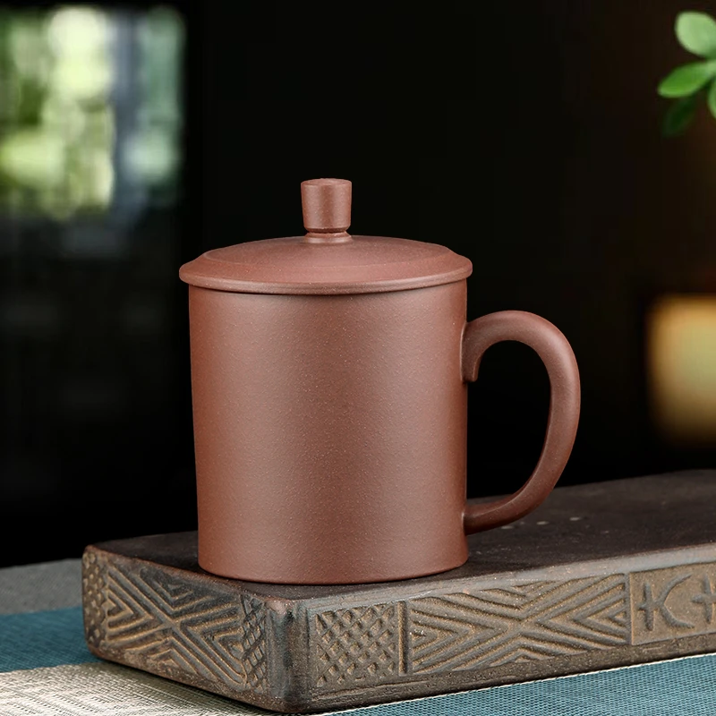 瑕疵紫砂杯宜兴原矿台西矿底槽清手工盖杯正宗男女士专用办公茶杯