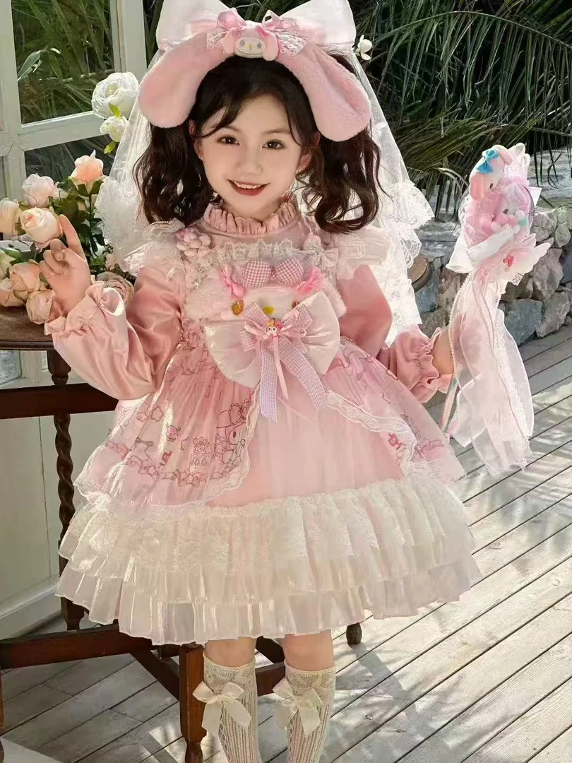 艾米【美乐蒂【加绒洛丽塔】女童长袖新款连衣裙